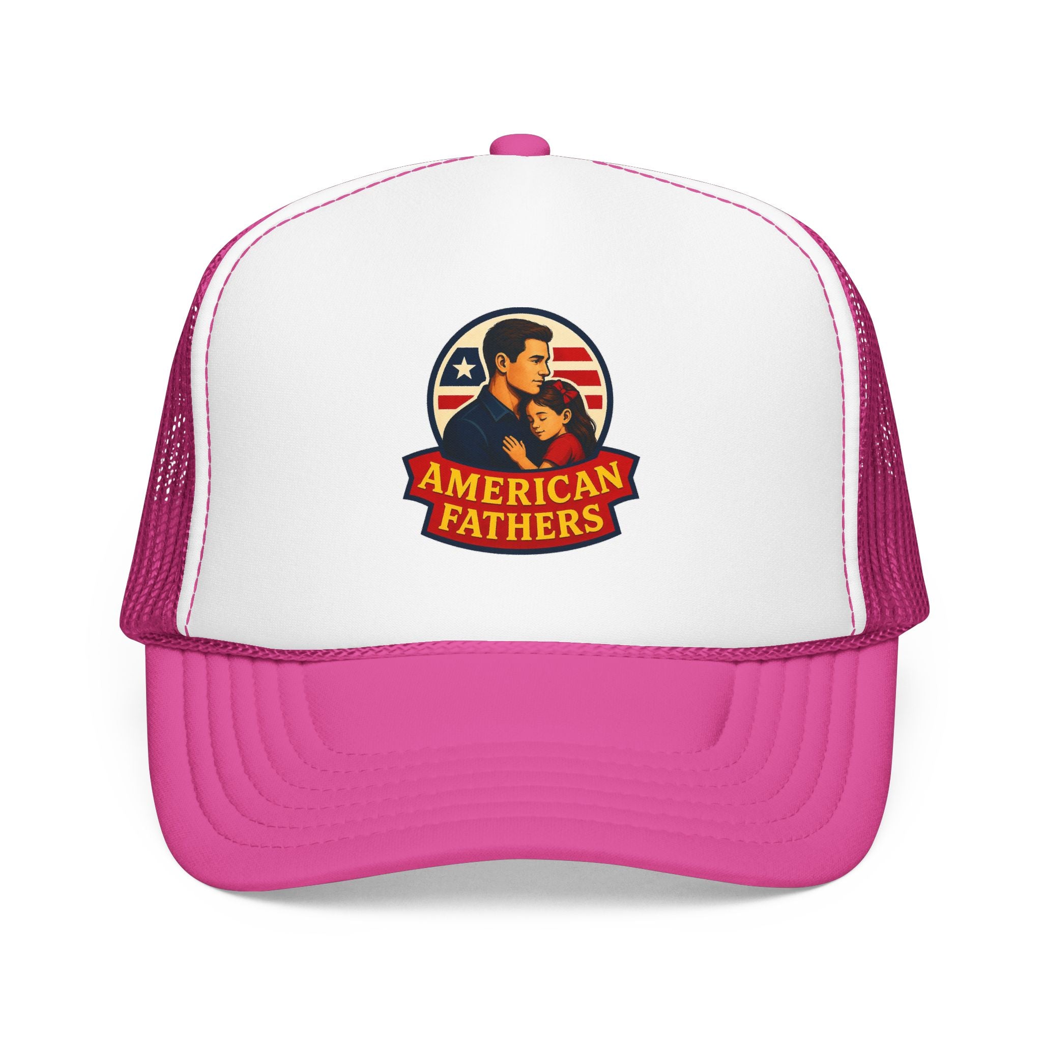 American Fathers Foam Trucker Hat — Patriotic Dad Cap