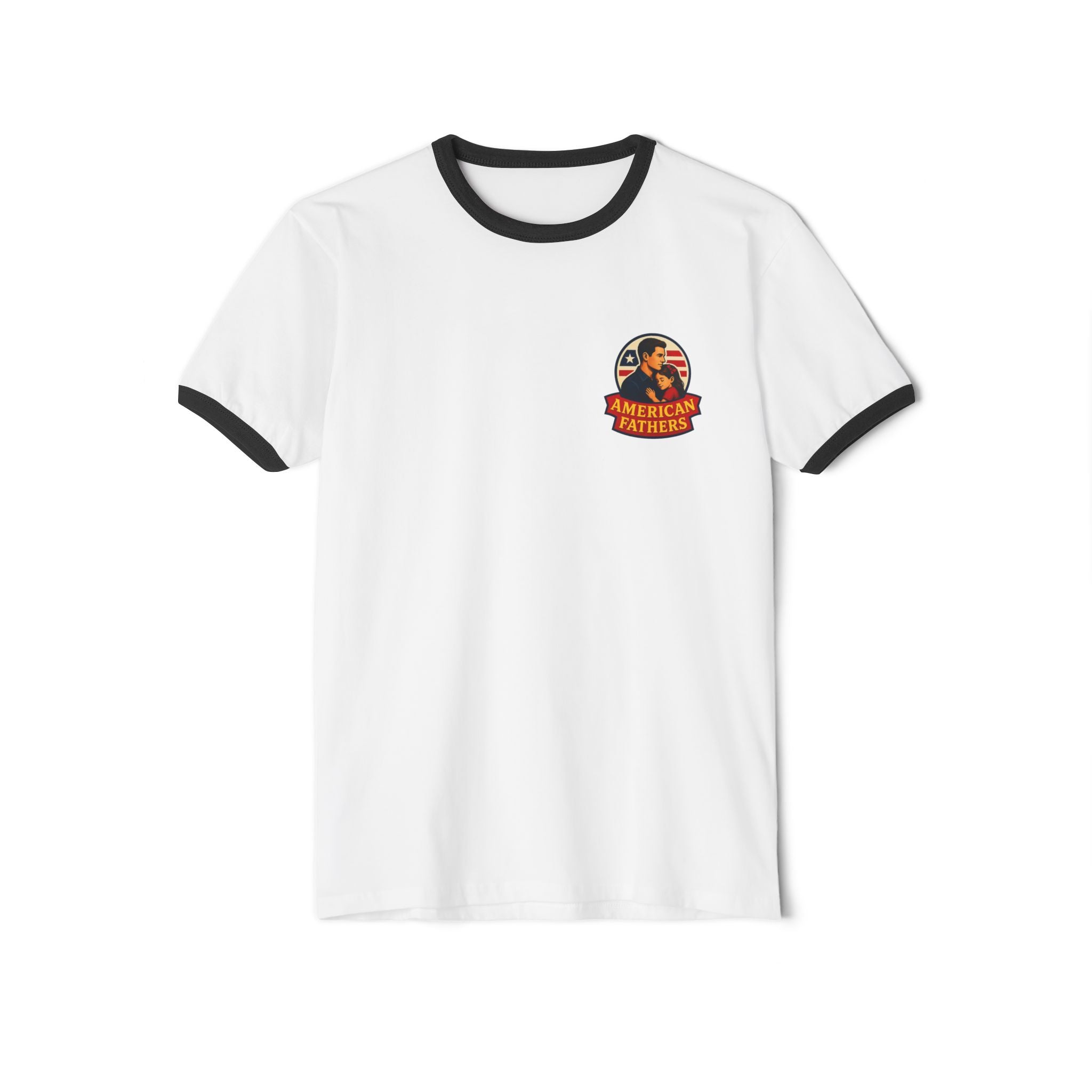 Kids First Ringer T-Shirt — Retro Poster Graphic