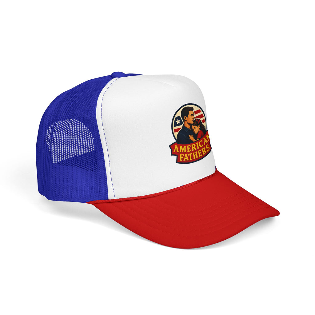 American Fathers Foam Trucker Hat — Patriotic Dad Cap