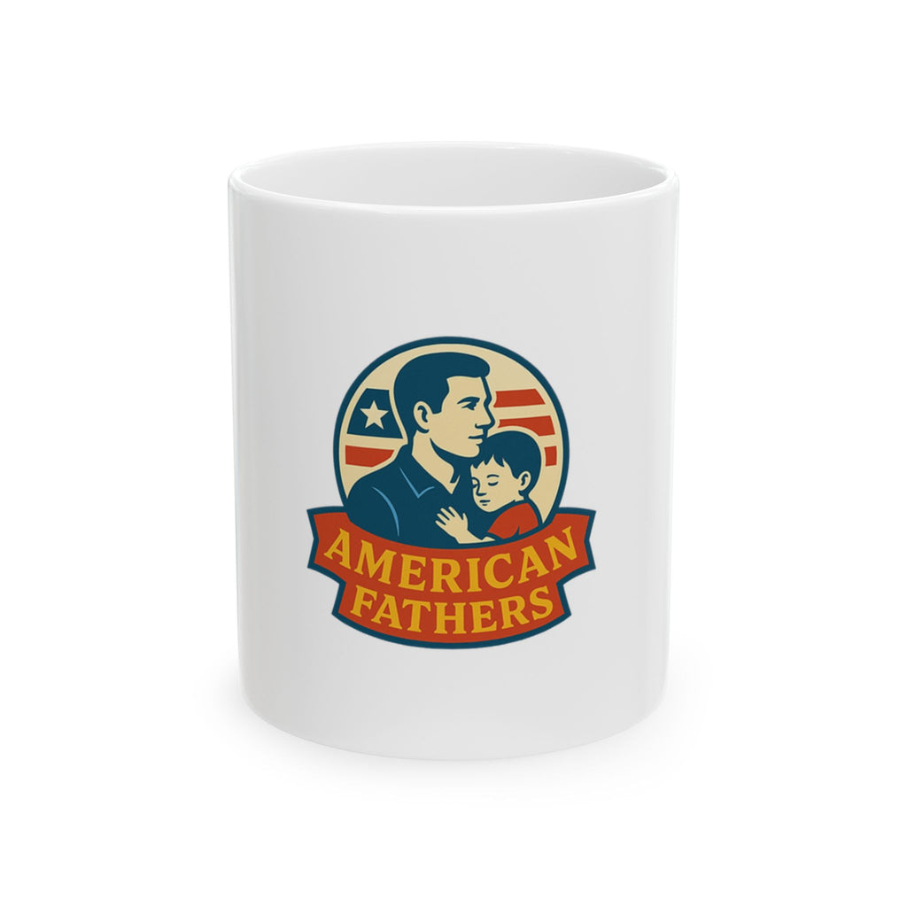 American Fathers Ceramic Mug — Patriotic Father & Child Coffee Cup (11oz, 15oz)