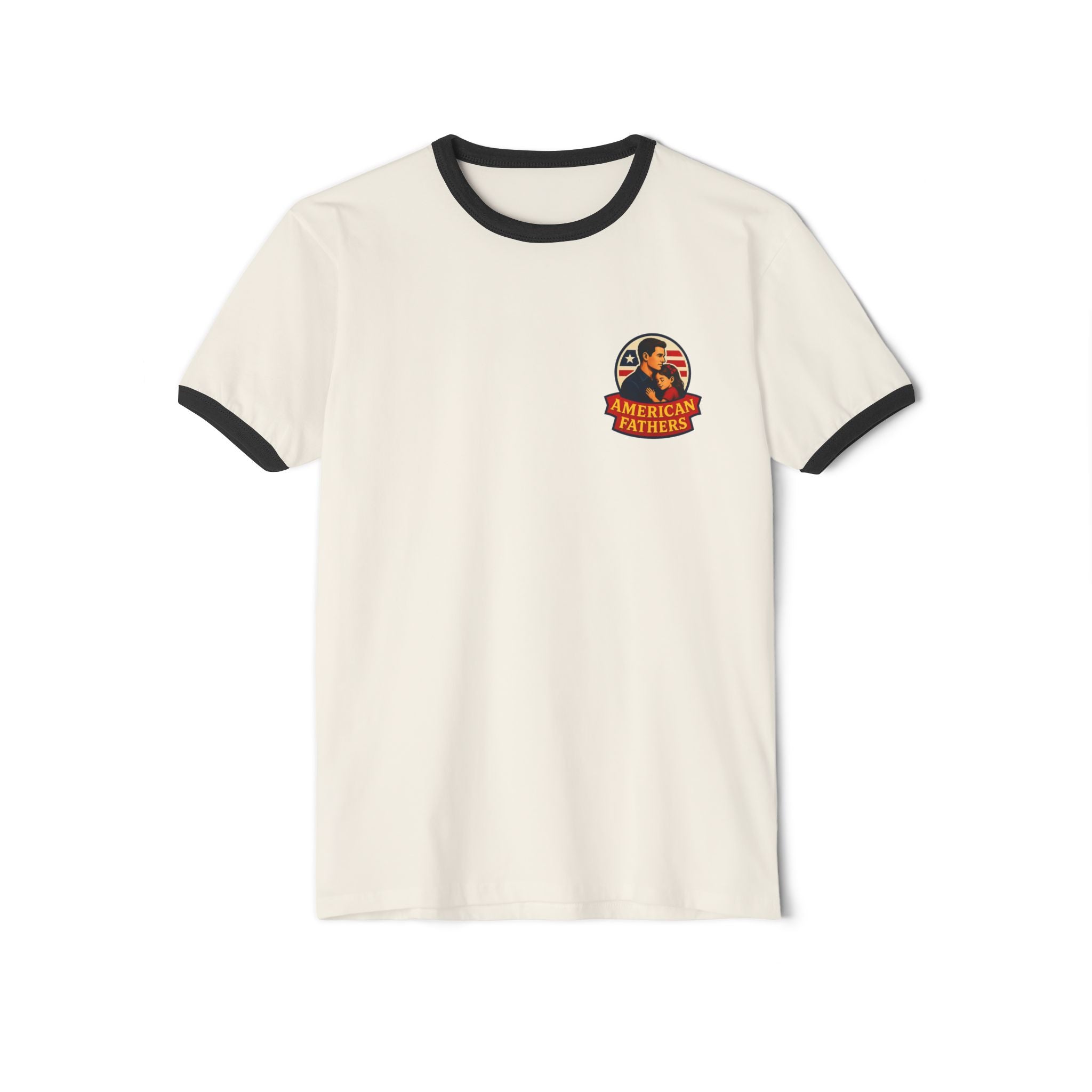 Kids First Ringer T-Shirt — Retro Poster Graphic