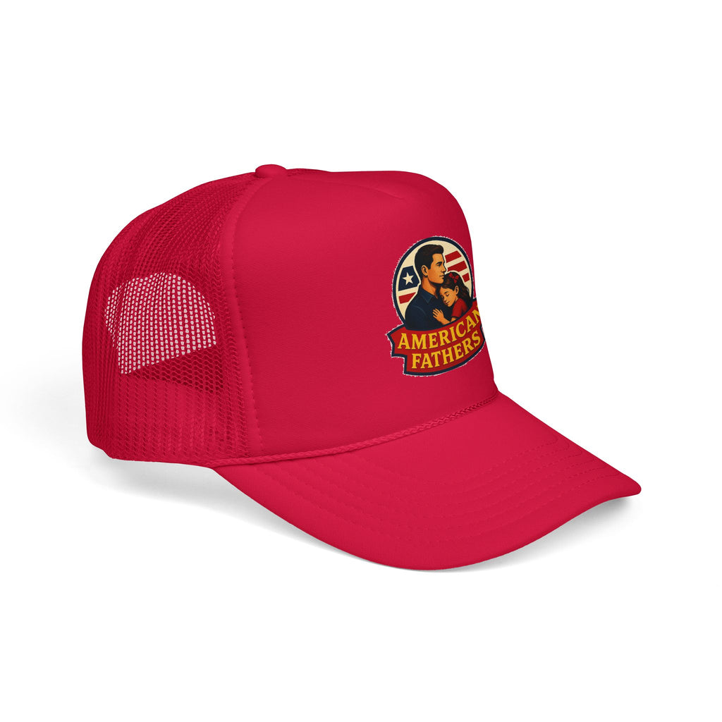 American Fathers Foam Trucker Hat — Patriotic Dad Cap