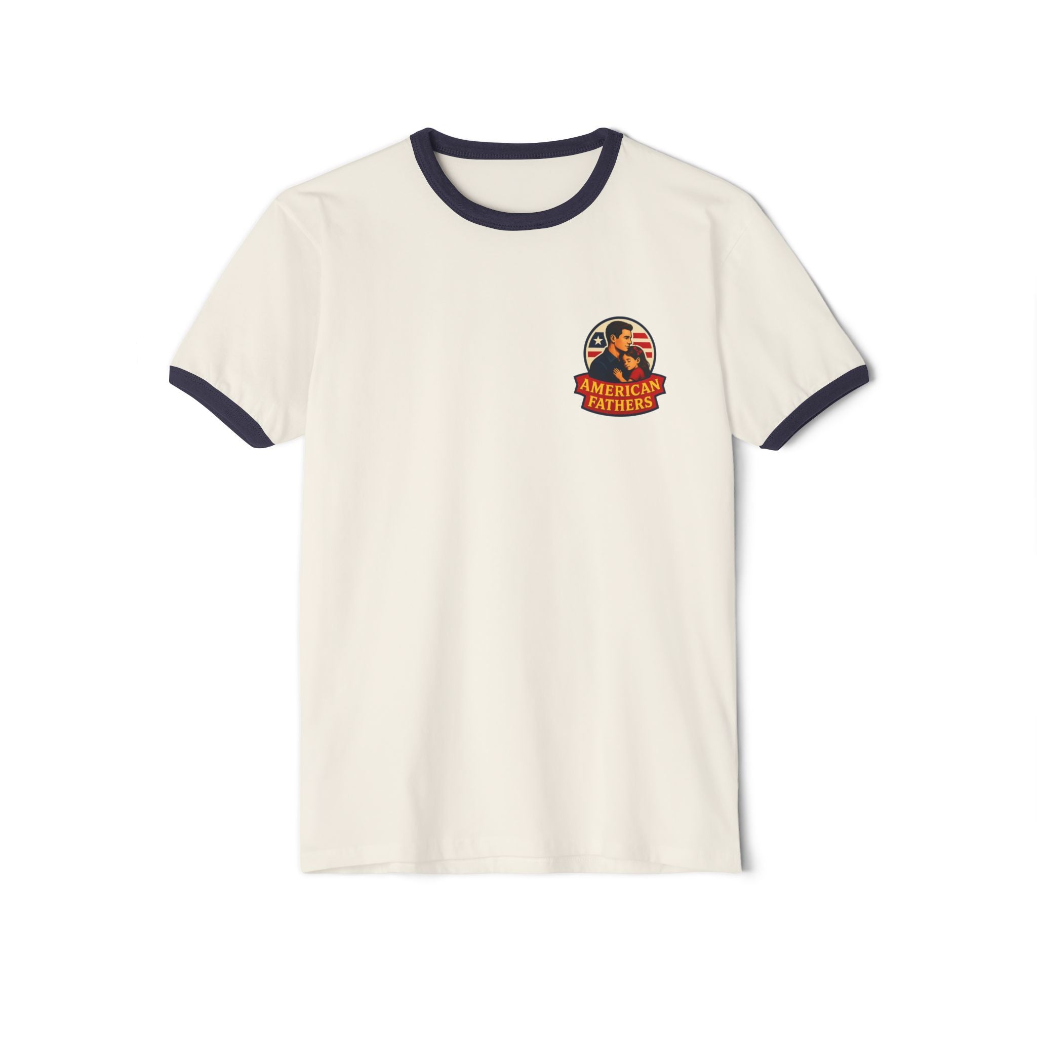Kids First Ringer T-Shirt — Retro Poster Graphic