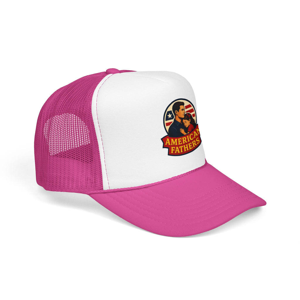 American Fathers Foam Trucker Hat — Patriotic Dad Cap