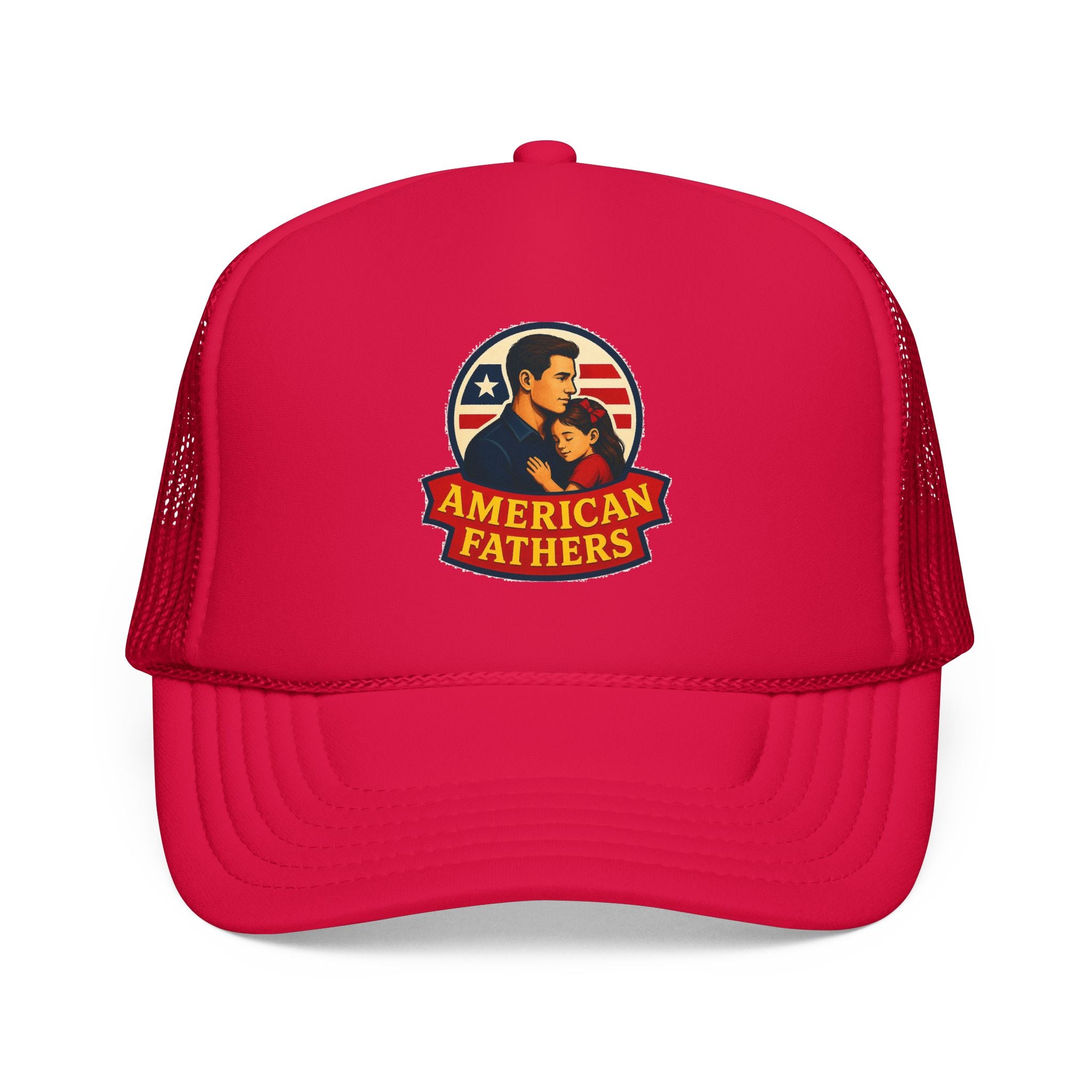 American Fathers Foam Trucker Hat — Patriotic Dad Cap