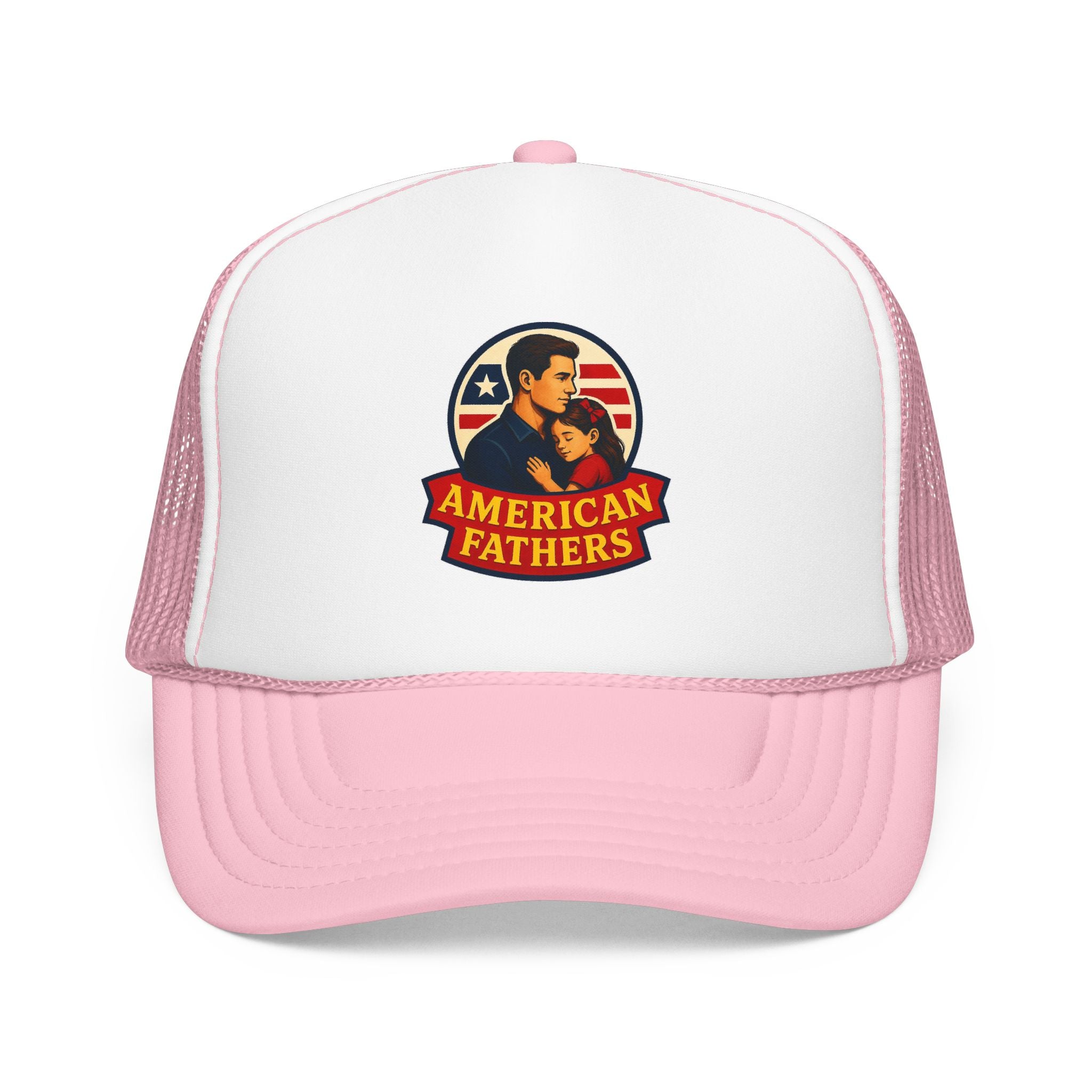 American Fathers Foam Trucker Hat — Patriotic Dad Cap