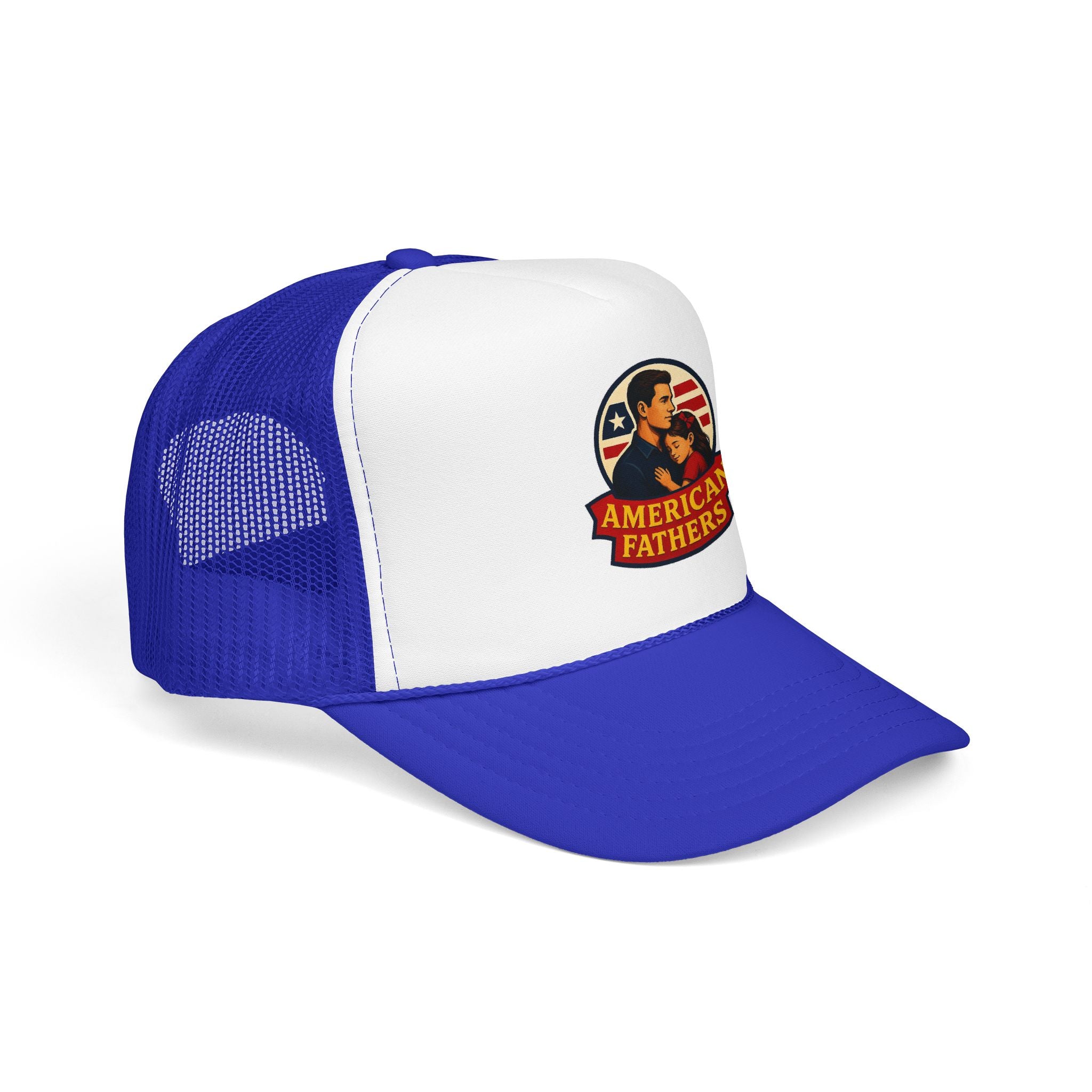 American Fathers Foam Trucker Hat — Patriotic Dad Cap