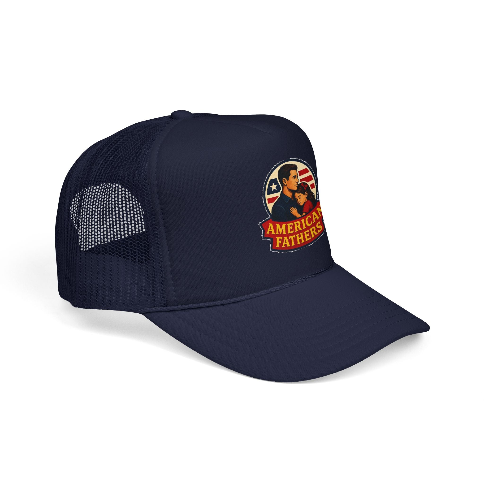 American Fathers Foam Trucker Hat — Patriotic Dad Cap