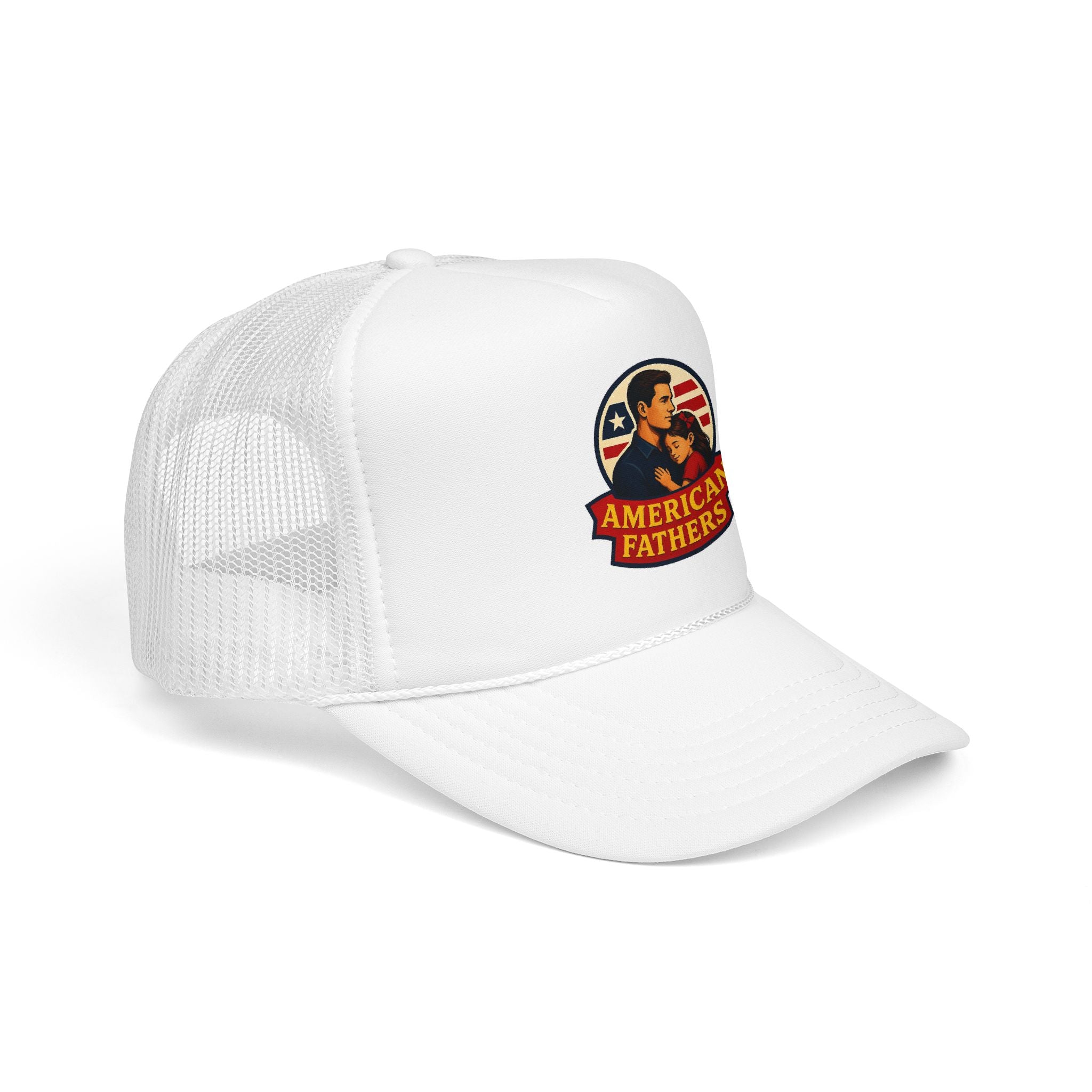 American Fathers Foam Trucker Hat — Patriotic Dad Cap