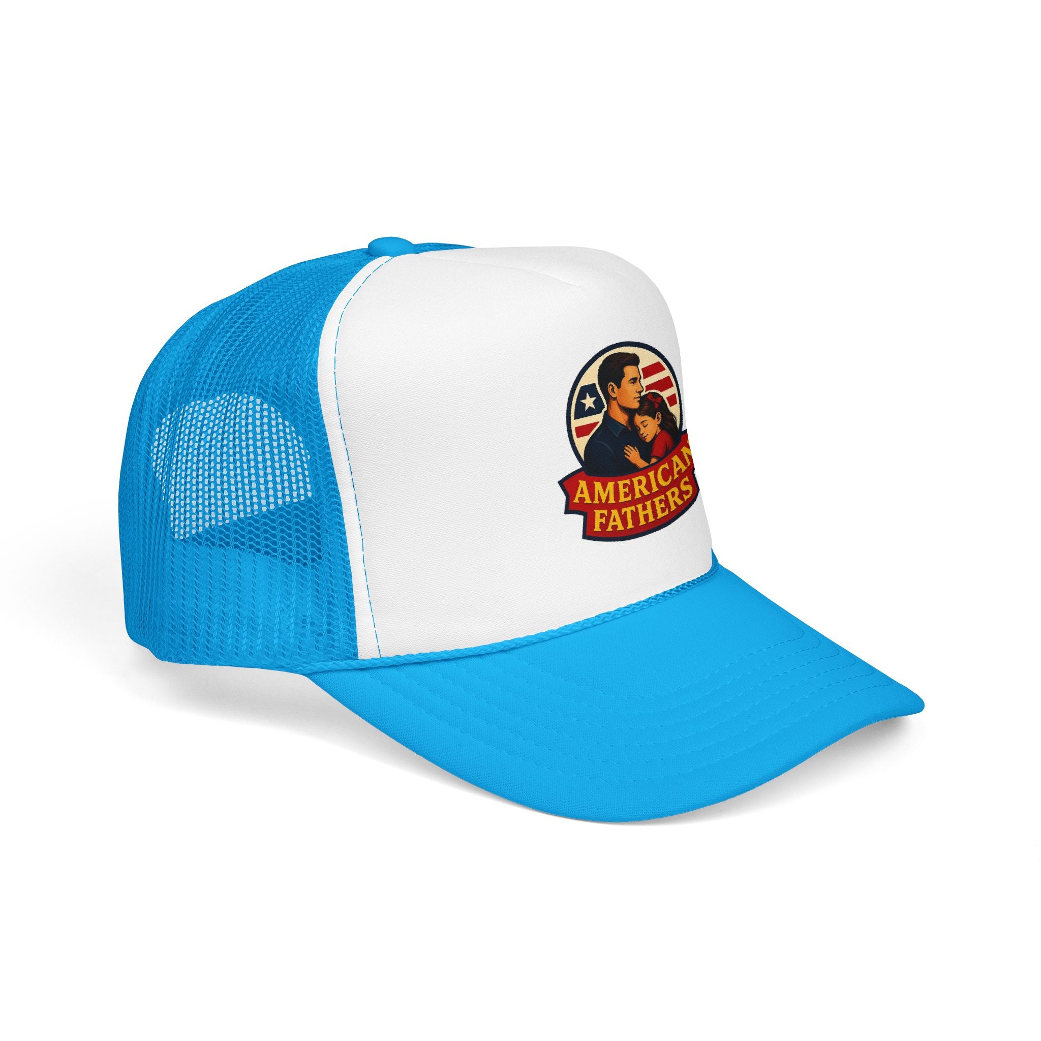 American Fathers Foam Trucker Hat — Patriotic Dad Cap