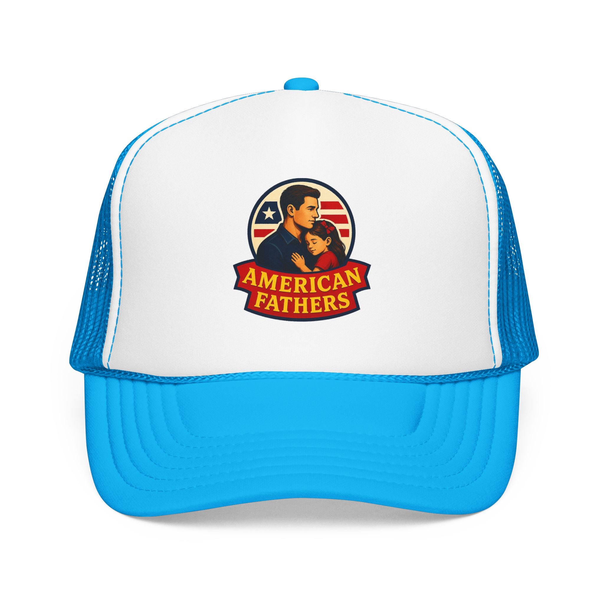 American Fathers Foam Trucker Hat — Patriotic Dad Cap