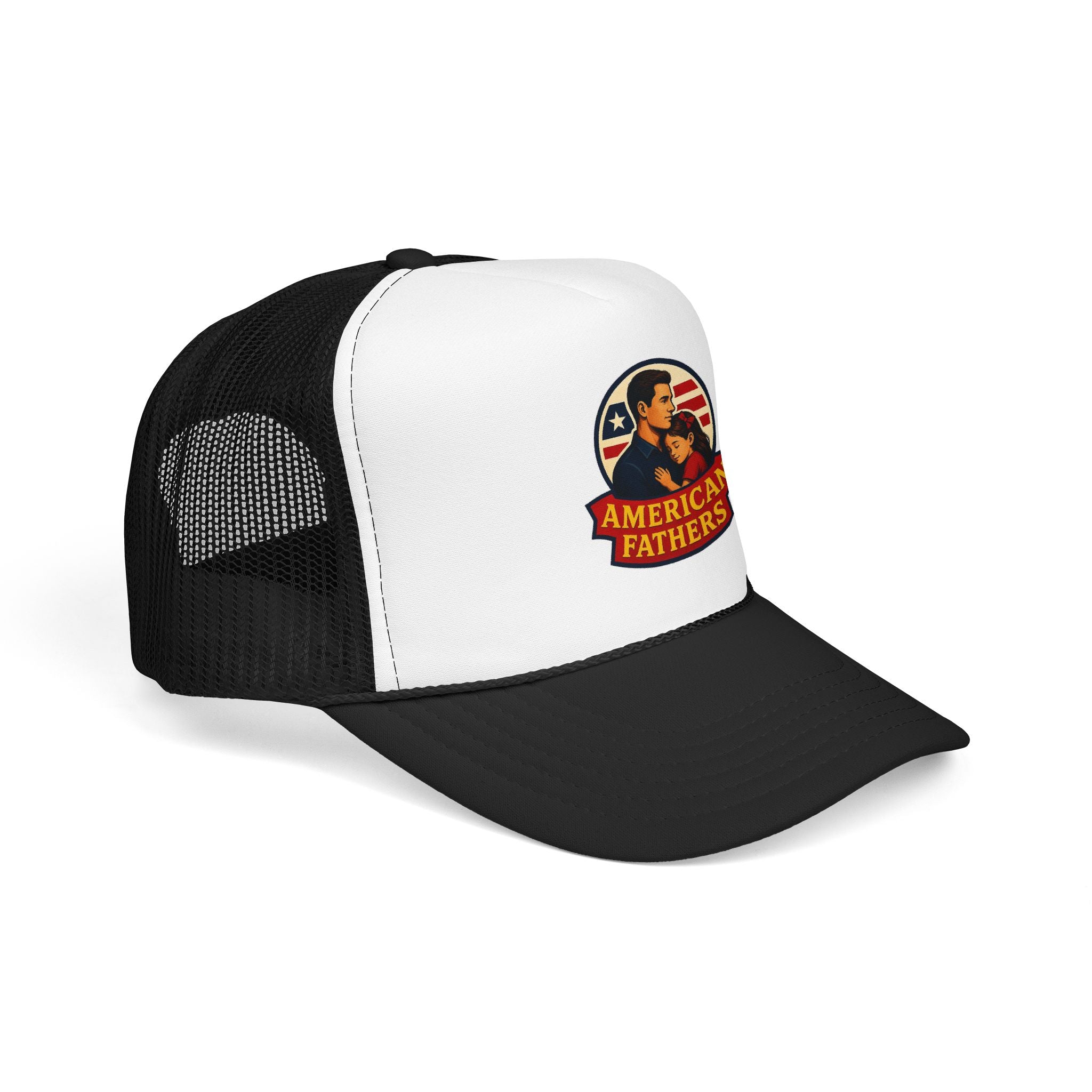 American Fathers Foam Trucker Hat — Patriotic Dad Cap